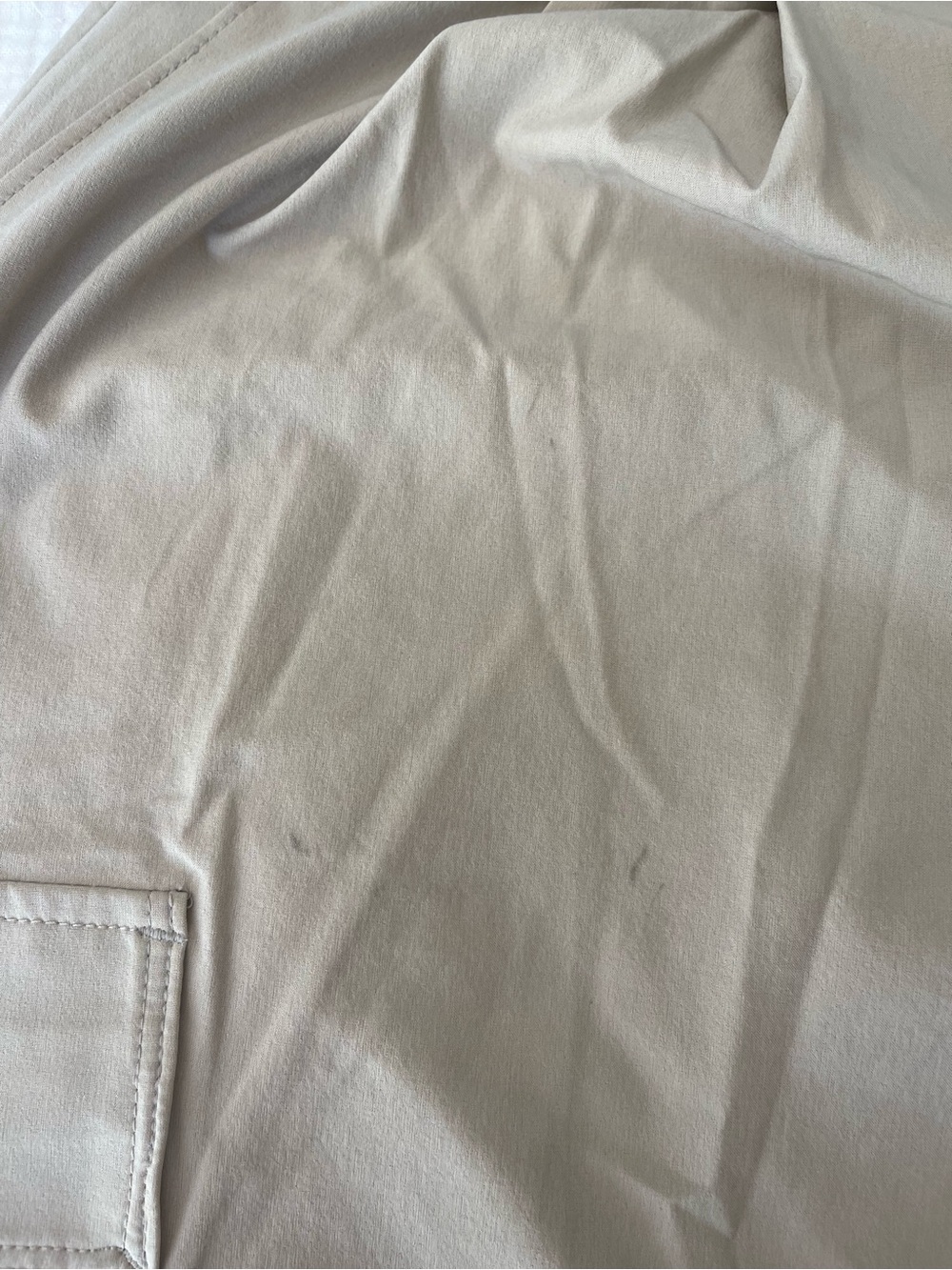 GAP Fit Tan Nylon Pleated Cargo with Adjustable Hem ~ Sz L - Picture 8 of 11